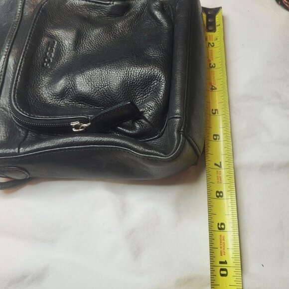 Vintage Black Leather Fossil Shoulder Bag Emo Goth Grunge Whimsigoth - Picture 6 of 6